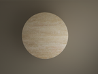 Round Travertine Dining Table with Sculptural Round Center Base